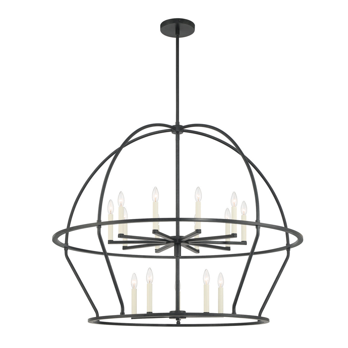 Crystorama - ABB-3029-BK - 15 Light Chandelier - Abbott - Black