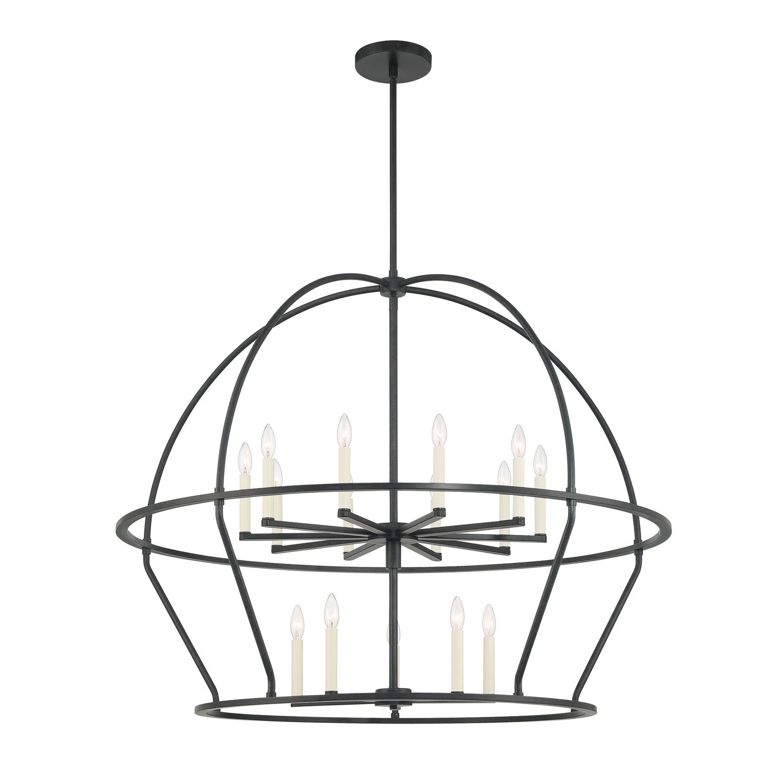 Crystorama - ABB-3029-BK - 15 Light Chandelier - Abbott - Black