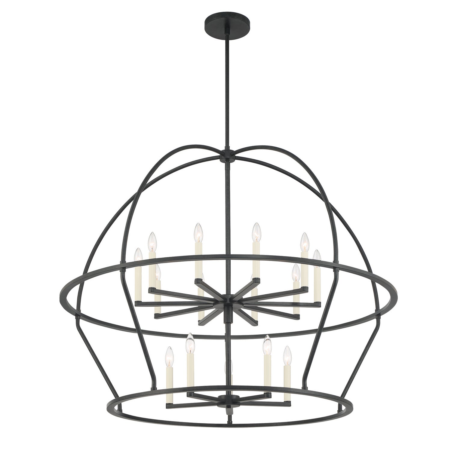 Crystorama - ABB-3029-BK - 15 Light Chandelier - Abbott - Black