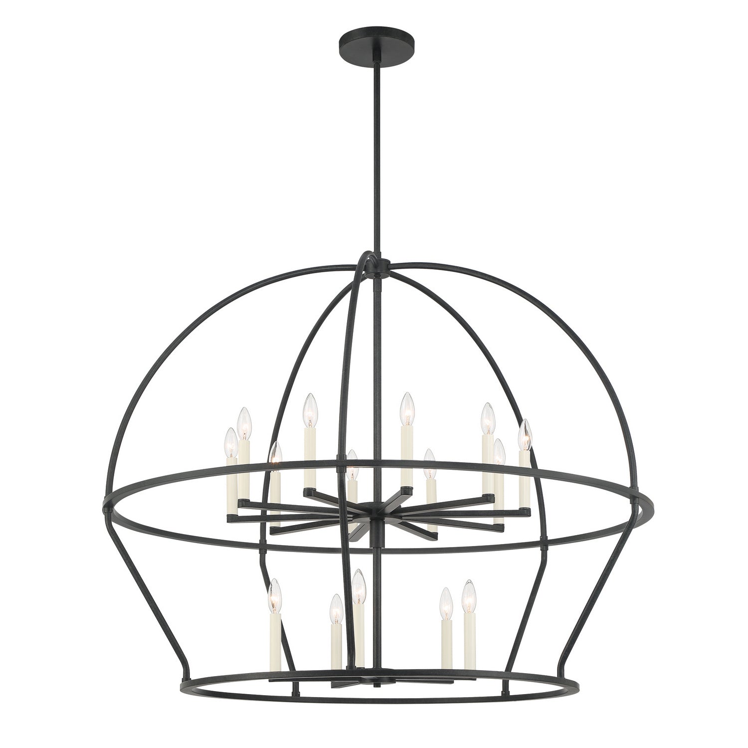 Crystorama - ABB-3029-BK - 15 Light Chandelier - Abbott - Black