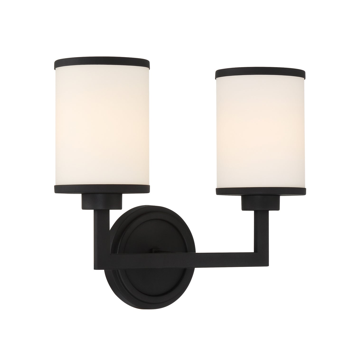 Crystorama - BRY-8002-BF - Two Light Wall Sconce - Bryant - Black Forged