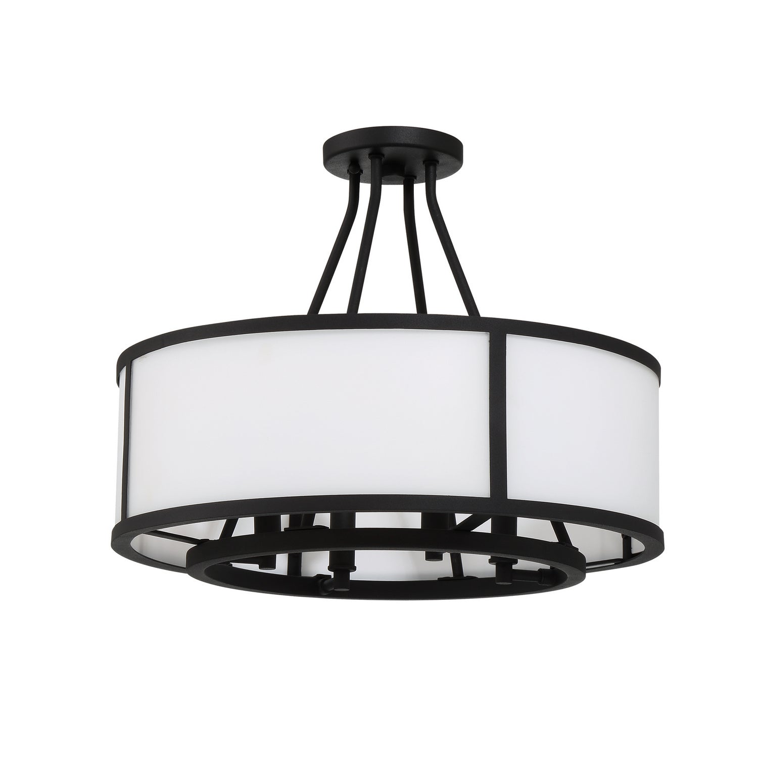 Crystorama - BRY-8004-BF_CEILING - Four Light Semi Flush Mount - Bryant - Black Forged