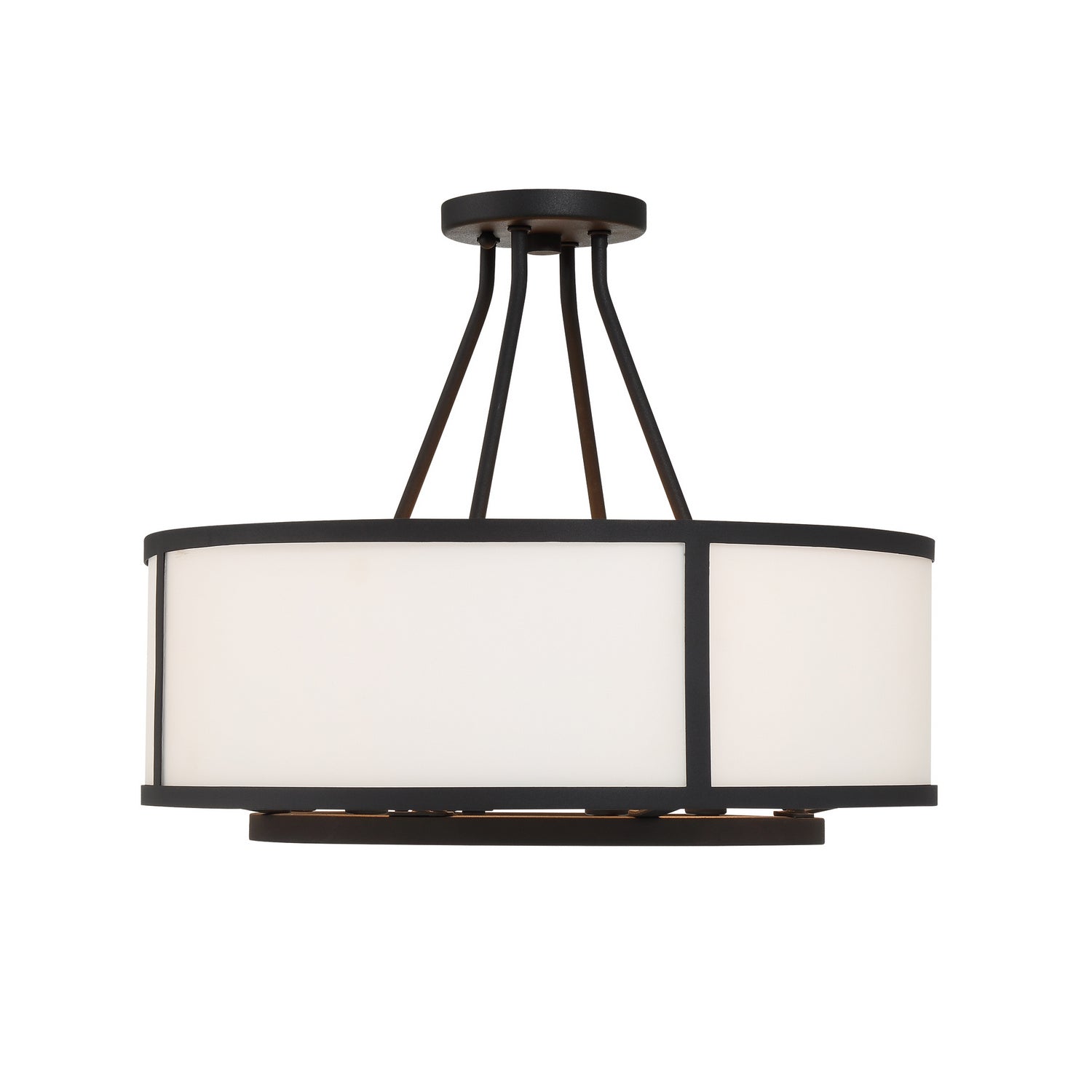 Crystorama - BRY-8004-BF_CEILING - Four Light Semi Flush Mount - Bryant - Black Forged