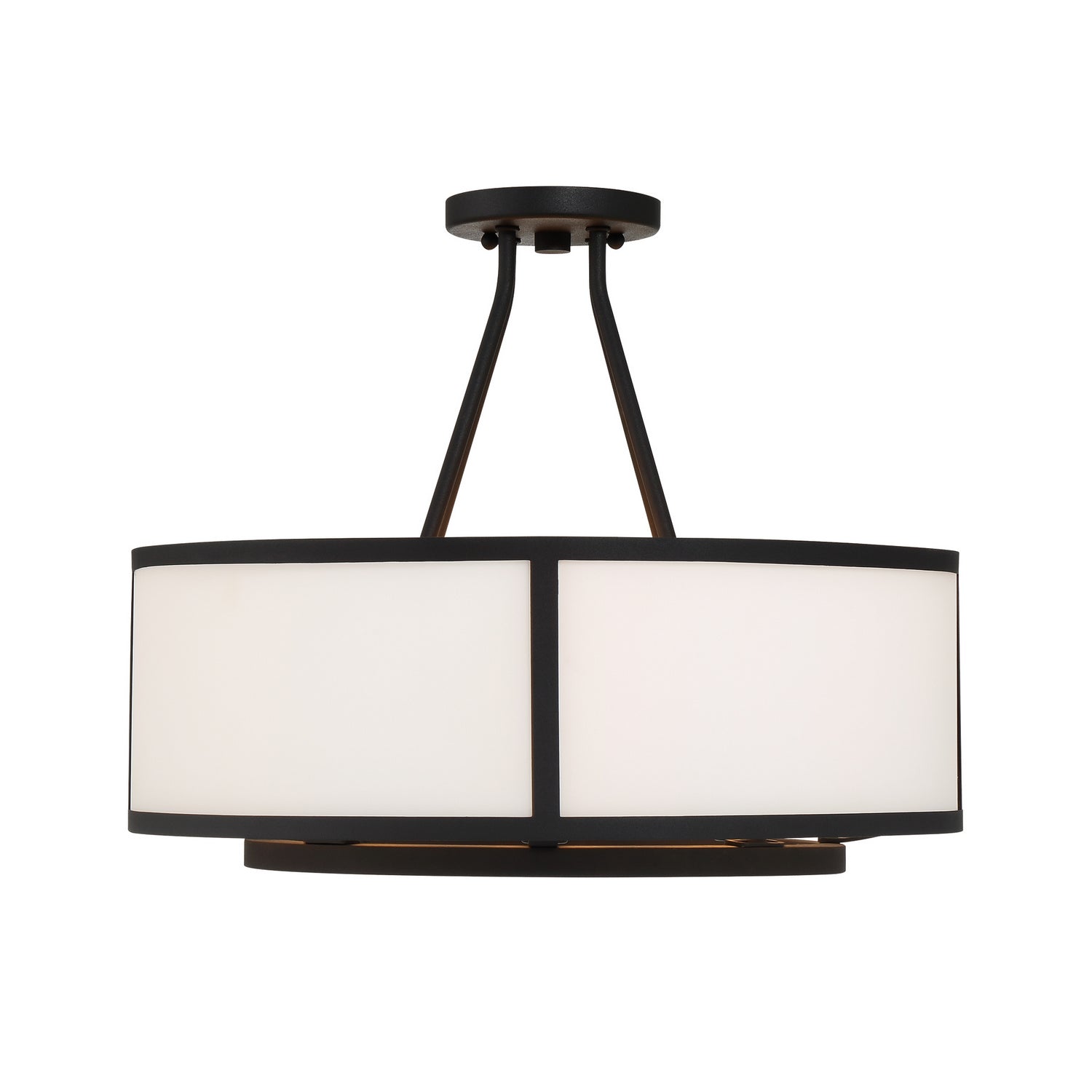 Crystorama - BRY-8004-BF_CEILING - Four Light Semi Flush Mount - Bryant - Black Forged