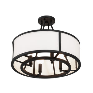 Crystorama - BRY-8004-BF_CEILING - Four Light Semi Flush Mount - Bryant - Black Forged