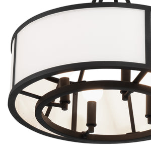 Crystorama - BRY-8004-BF_CEILING - Four Light Semi Flush Mount - Bryant - Black Forged