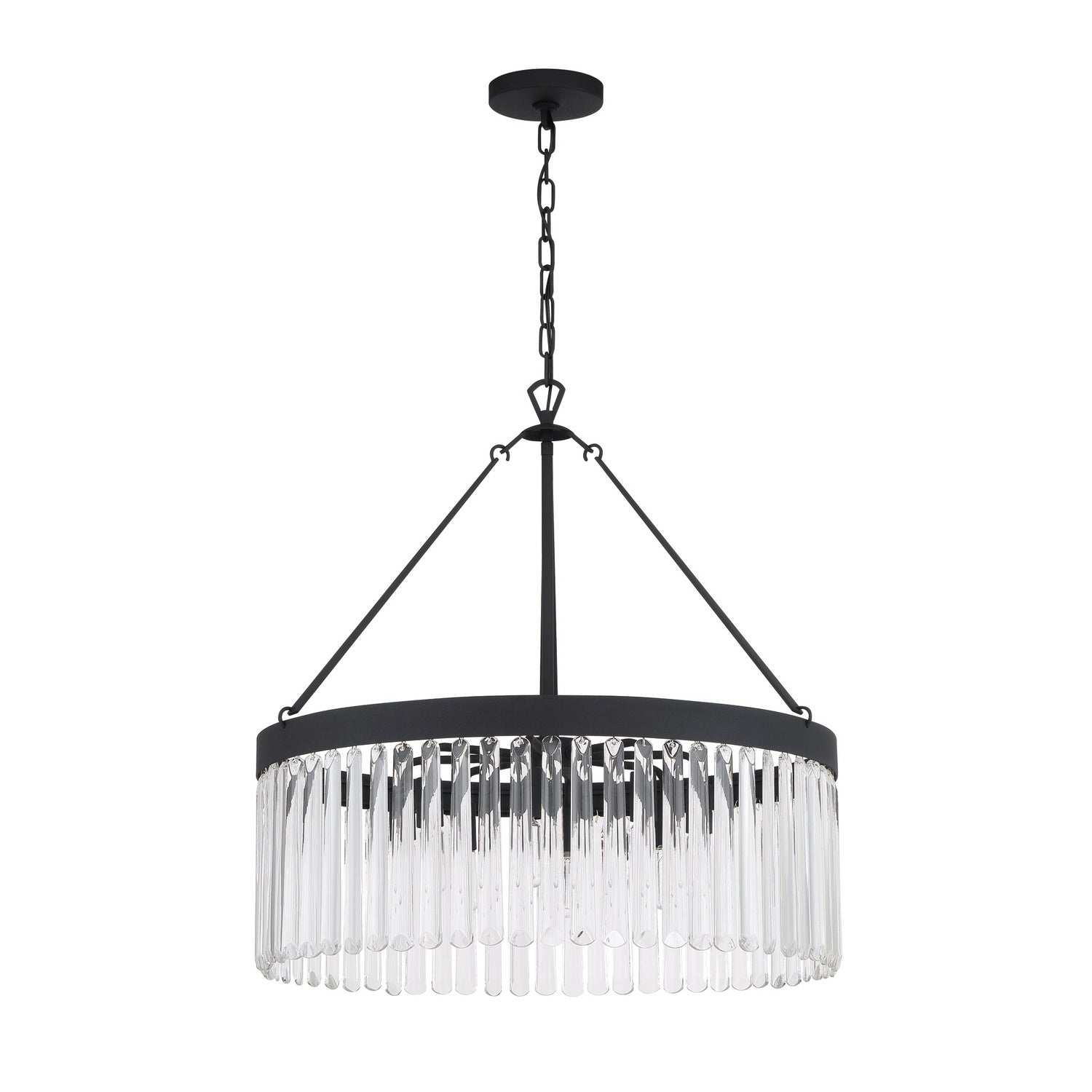 Crystorama - EMO-5406-BF - Eight Light Chandelier - Emory - Black Forged