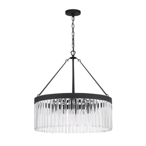 Crystorama - EMO-5406-BF - Eight Light Chandelier - Emory - Black Forged