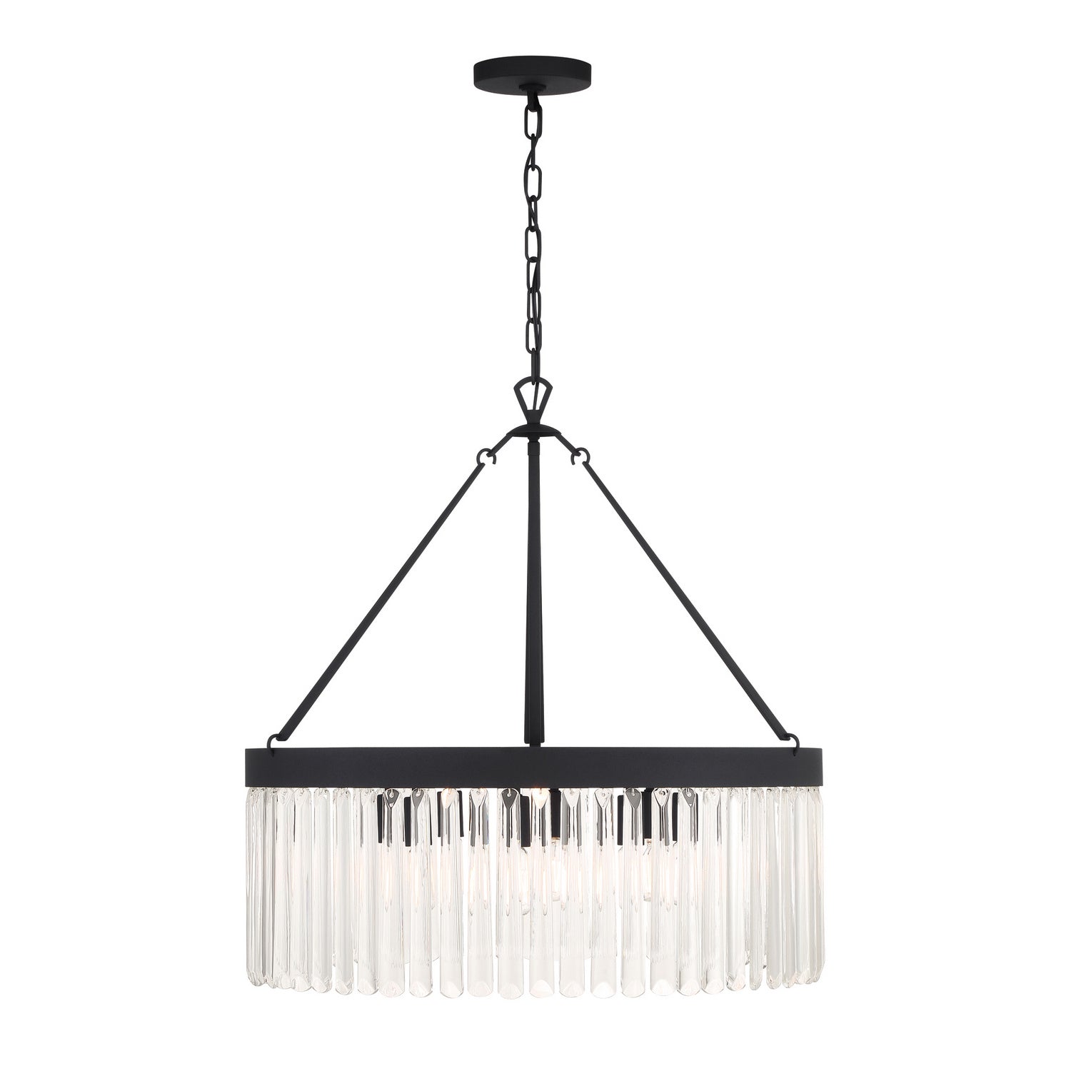 Crystorama - EMO-5406-BF - Eight Light Chandelier - Emory - Black Forged