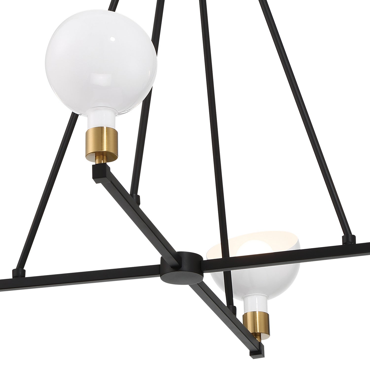 Crystorama - GIG-814-BK-AG - Four Light Chandelier - Gigi - Black / Aged Brass