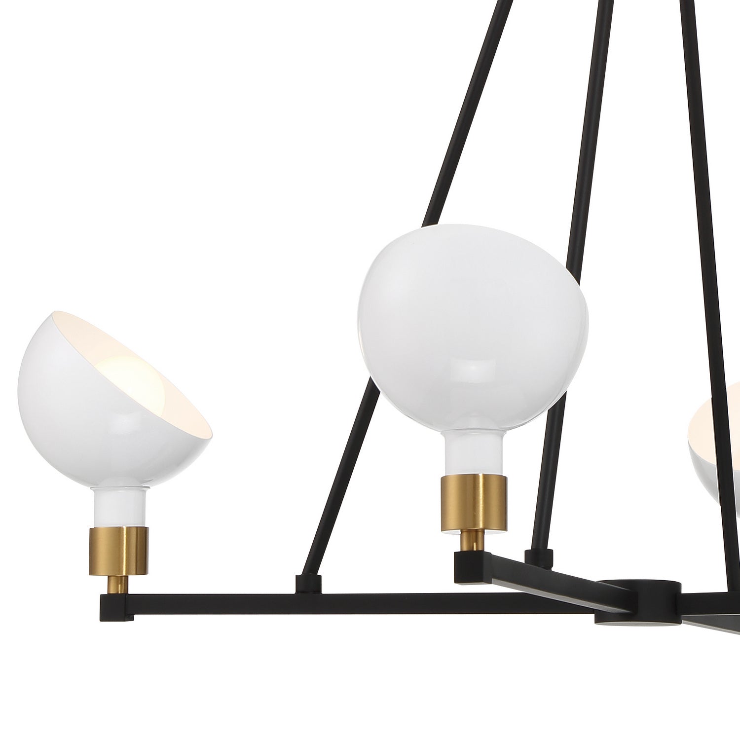 Crystorama - GIG-814-BK-AG - Four Light Chandelier - Gigi - Black / Aged Brass