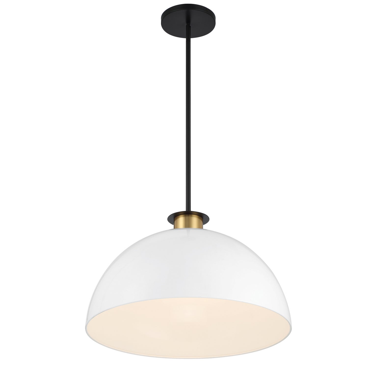 Crystorama - GIG-815-BK-AG - One Light Pendant - Gigi - Black / Aged Brass