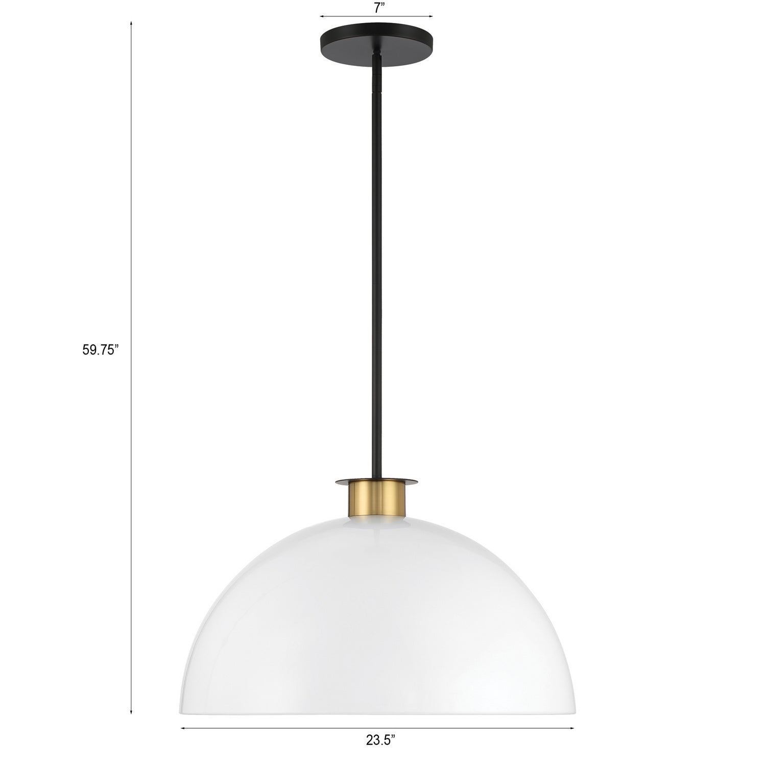 Crystorama - GIG-815-BK-AG - One Light Pendant - Gigi - Black / Aged Brass