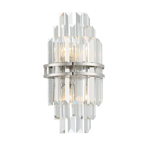 Crystorama - HAY-1402-PN - Two Light Wall Sconce - Hayes - Polished Nickel