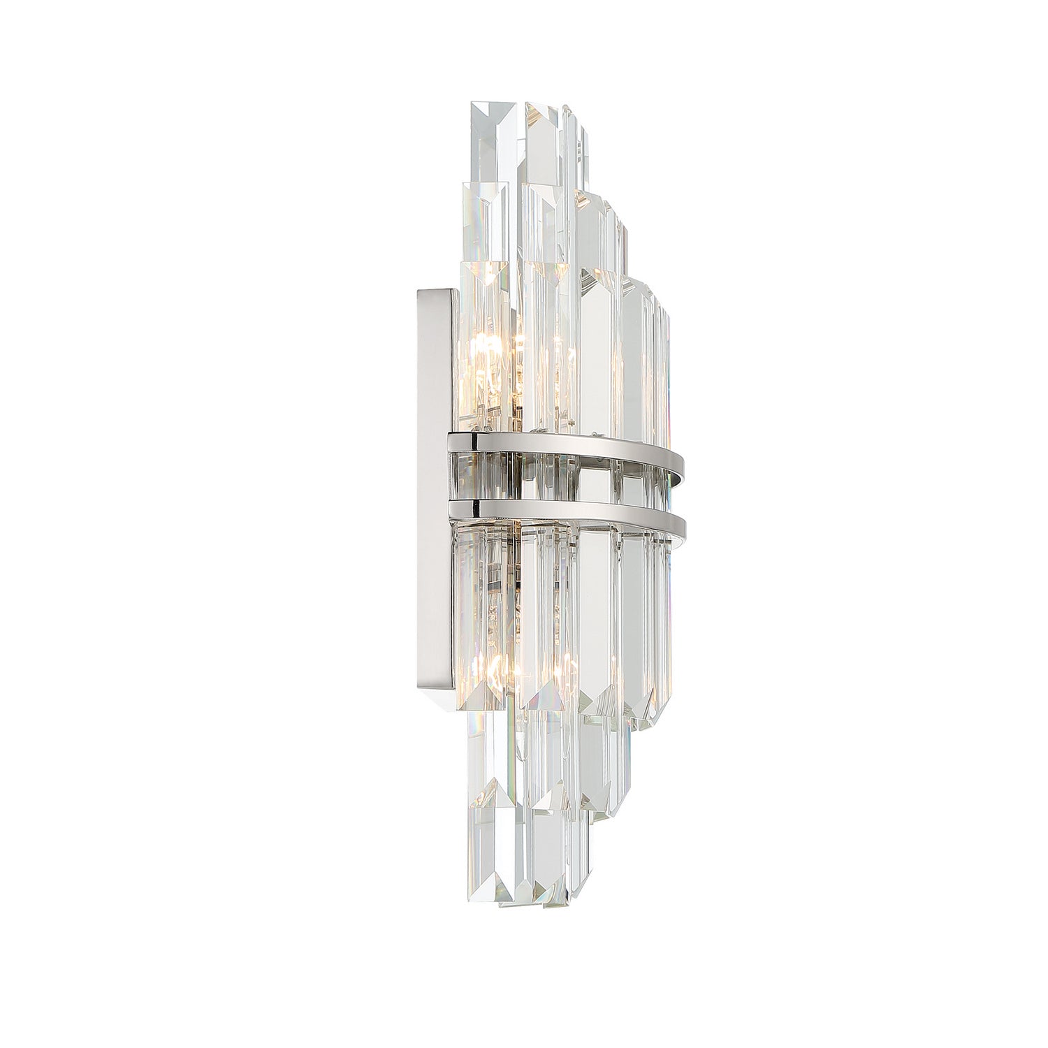 Crystorama - HAY-1402-PN - Two Light Wall Sconce - Hayes - Polished Nickel