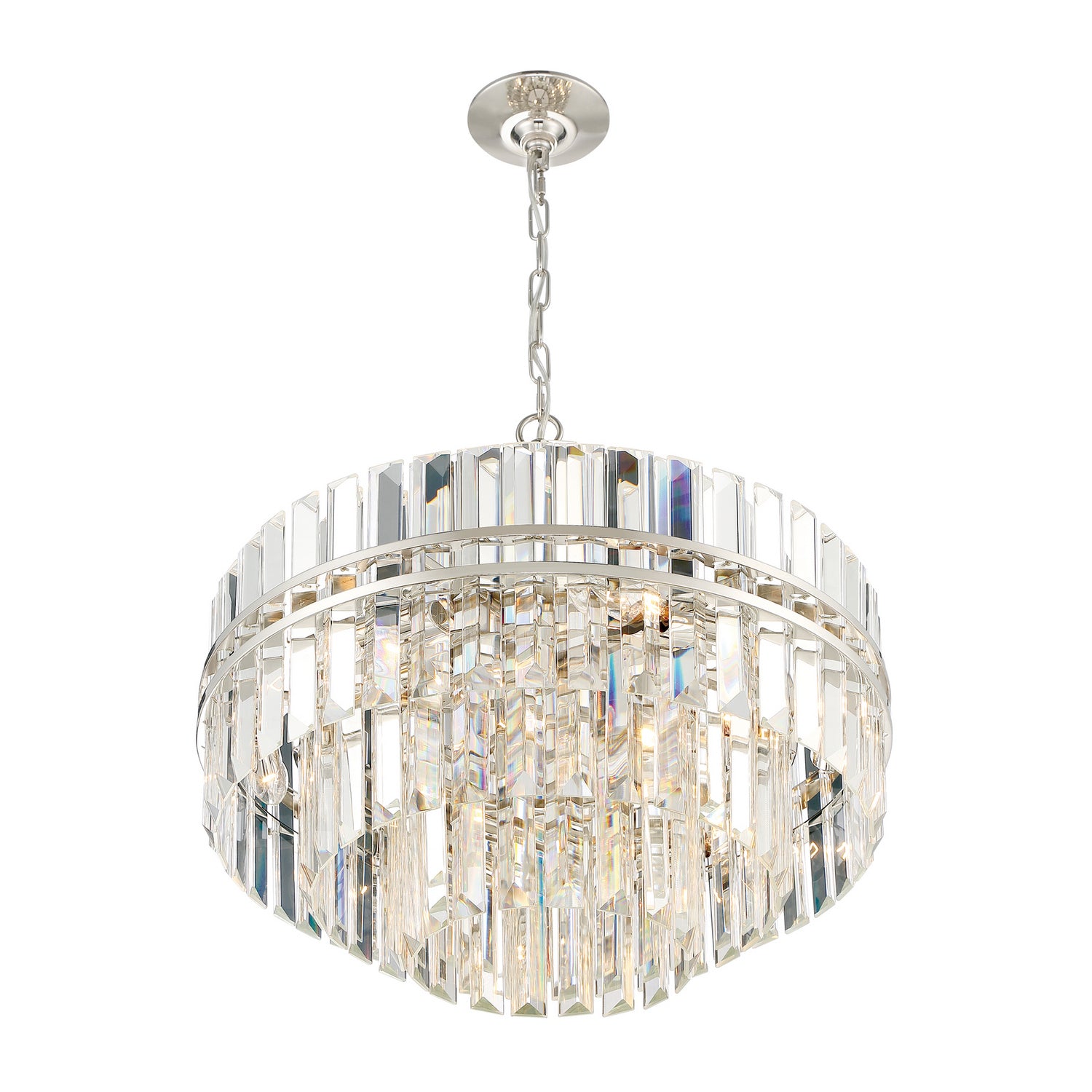 Crystorama - HAY-1405-PN - 12 Light Chandelier - Hayes - Polished Nickel