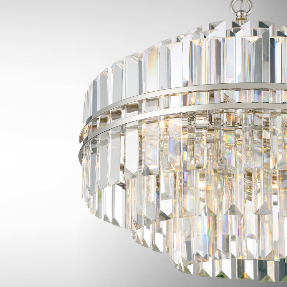 Crystorama - HAY-1405-PN - 12 Light Chandelier - Hayes - Polished Nickel