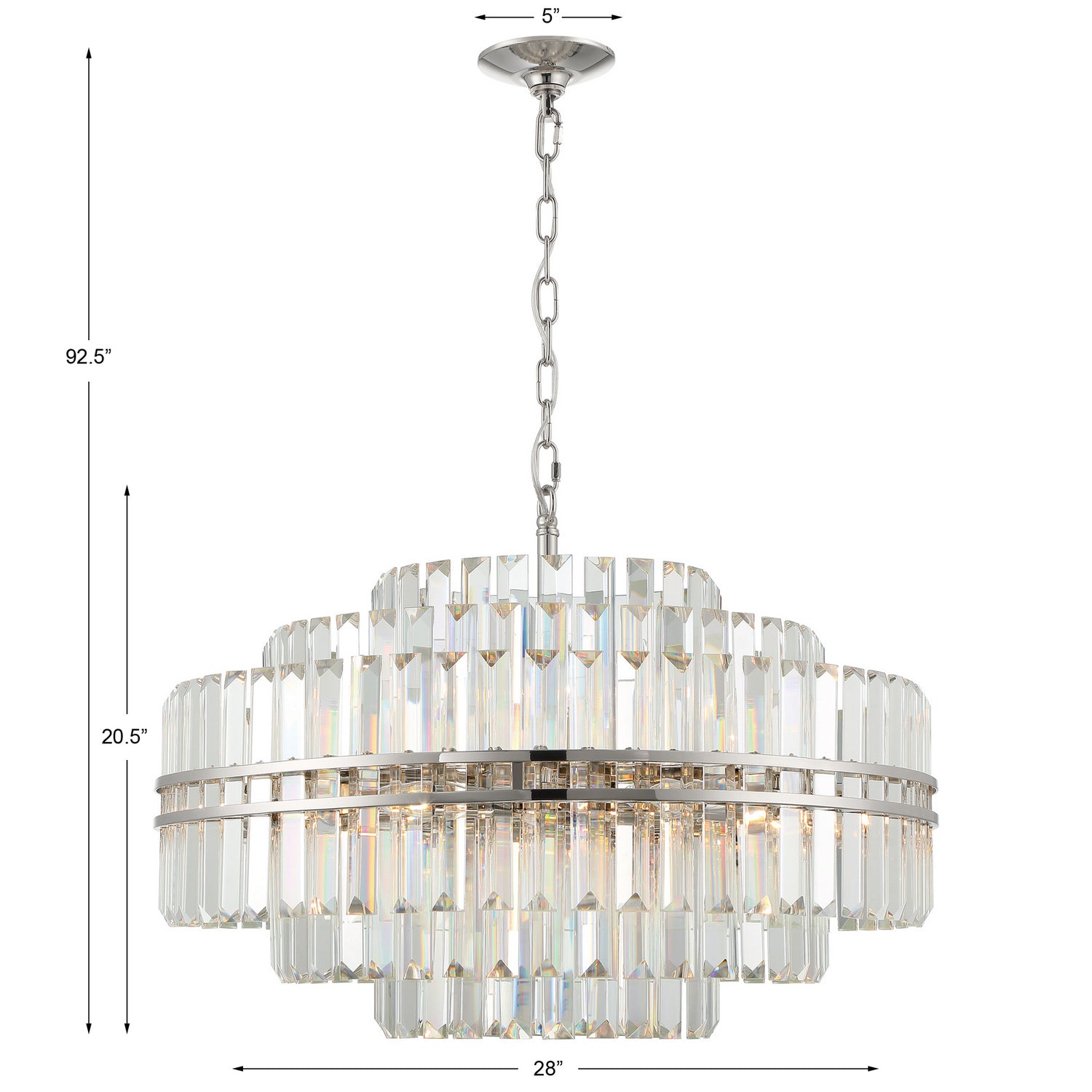 Crystorama - HAY-1407-PN - 16 Light Chandelier - Hayes - Polished Nickel