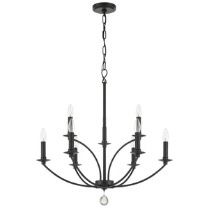 Crystorama - MIL-8009-BK - Nine Light Chandelier - Mila - Black