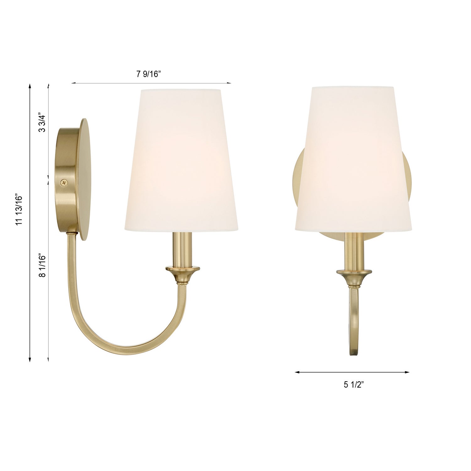 Crystorama - PAY-921-VG - One Light Wall Sconce - Payton - Vibrant Gold