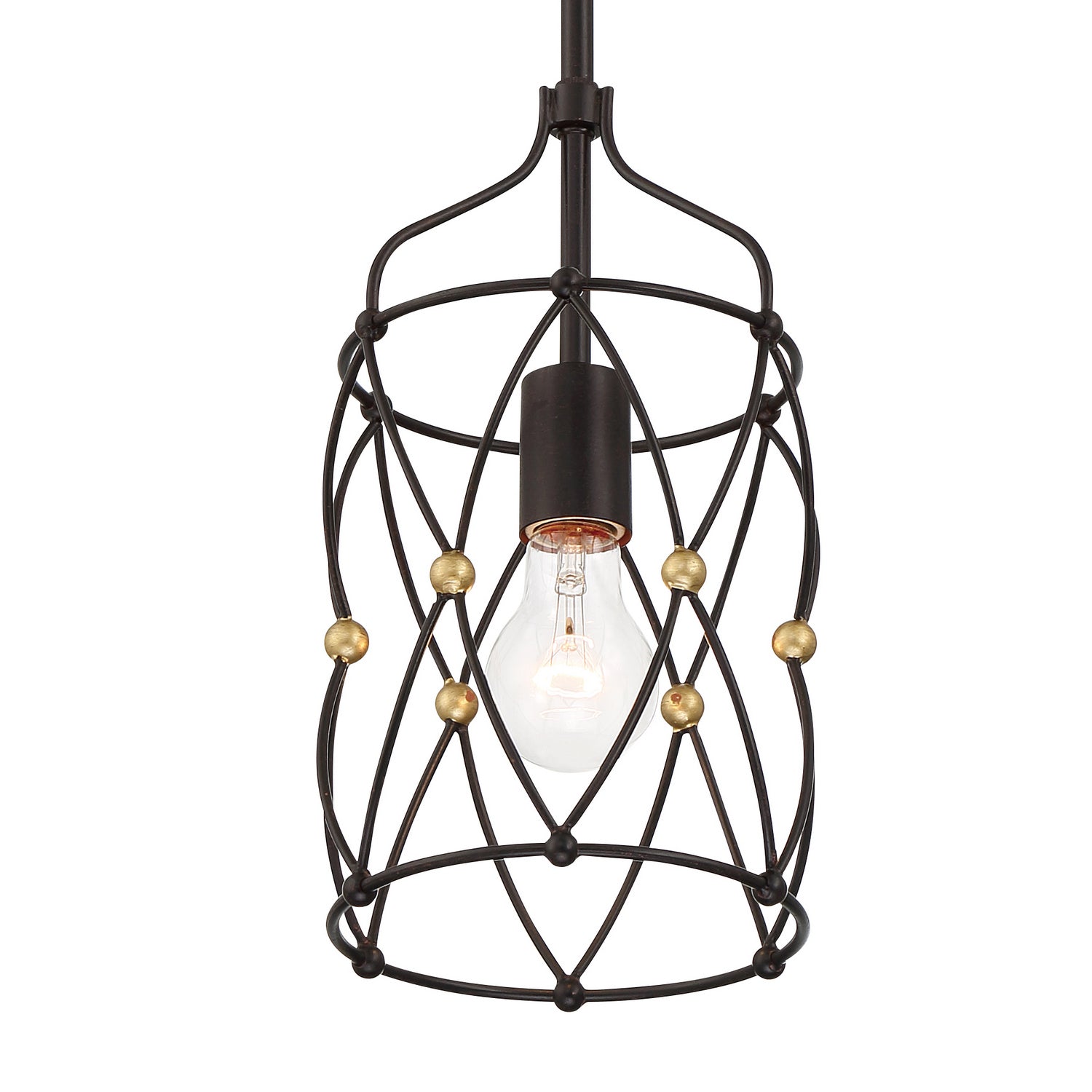 Crystorama - ZUC-A9031-EB-GA - One Light Pendant - Zucca - English Bronze / Antique Gold