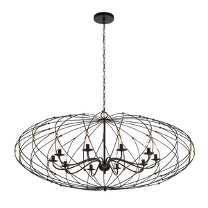 Crystorama - ZUC-A9039-EB-GA - Ten Light Chandelier - Zucca - English Bronze / Antique Gold