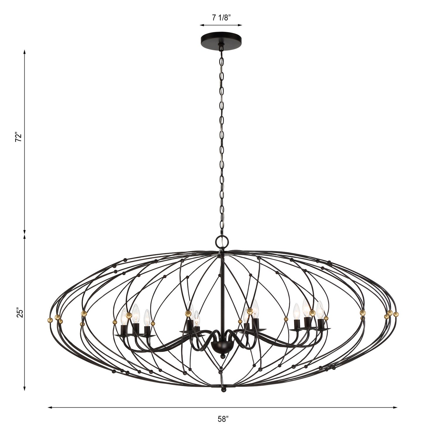 Crystorama - ZUC-A9039-EB-GA - Ten Light Chandelier - Zucca - English Bronze / Antique Gold