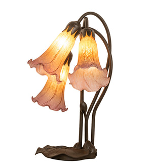 Meyda Tiffany - 129165 - Three Light Table Lamp - Amber/Purple - Mahogany Bronze