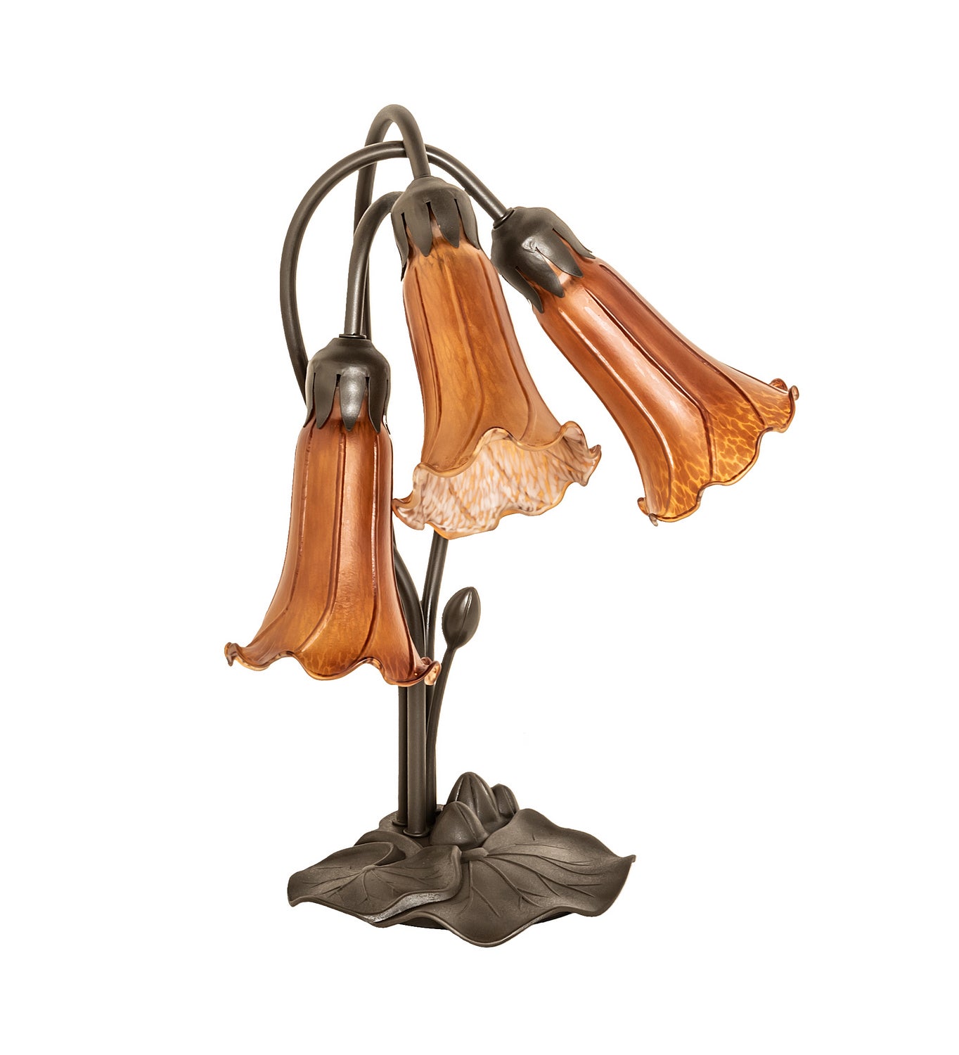 Meyda Tiffany - 136435 - Three Light Table Lamp - Amber - Mahogany Bronze