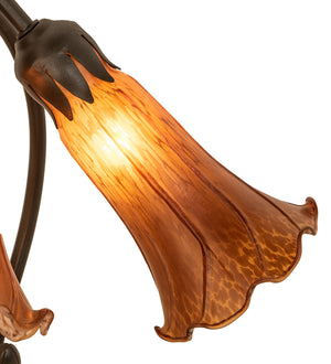 Meyda Tiffany - 136435 - Three Light Table Lamp - Amber - Mahogany Bronze