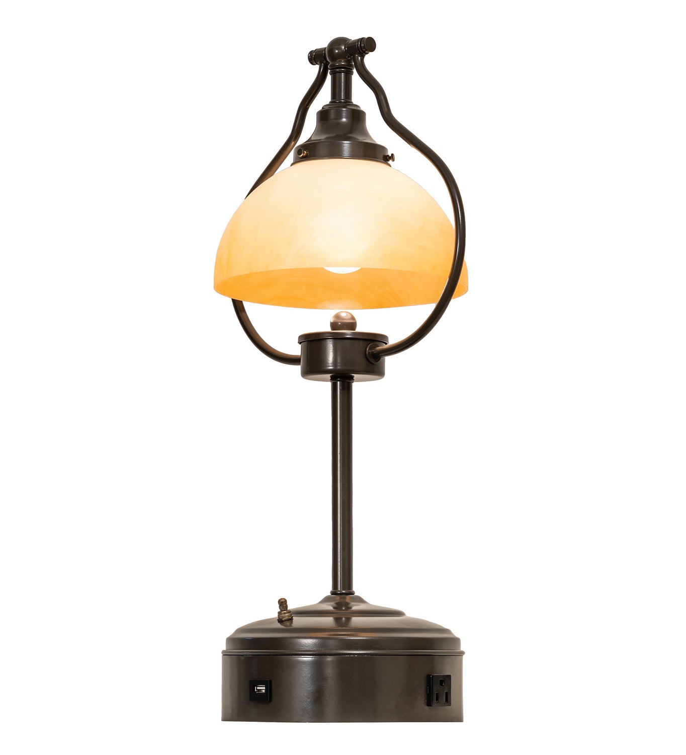 Meyda Tiffany - 247040 - One Light Table Lamp - Sedgwick - Timeless Bronze