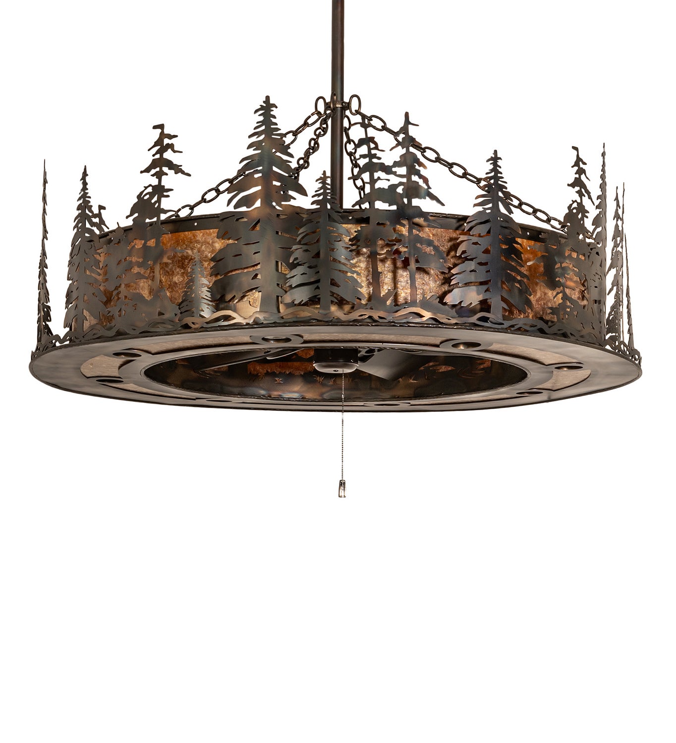 Meyda Tiffany - 247782 - 24 Light Chandel-Air - Tall Pines - Amber Mica