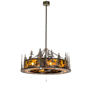 Meyda Tiffany - 247782 - 24 Light Chandel-Air - Tall Pines - Amber Mica