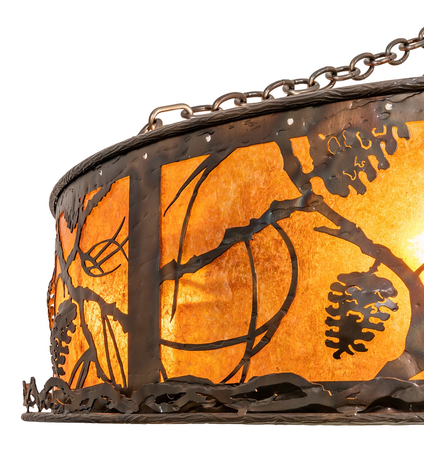 Meyda Tiffany - 248513 - 12 Light Chandel-Air - Whispering Pines - Dark Burnished Antique Copper