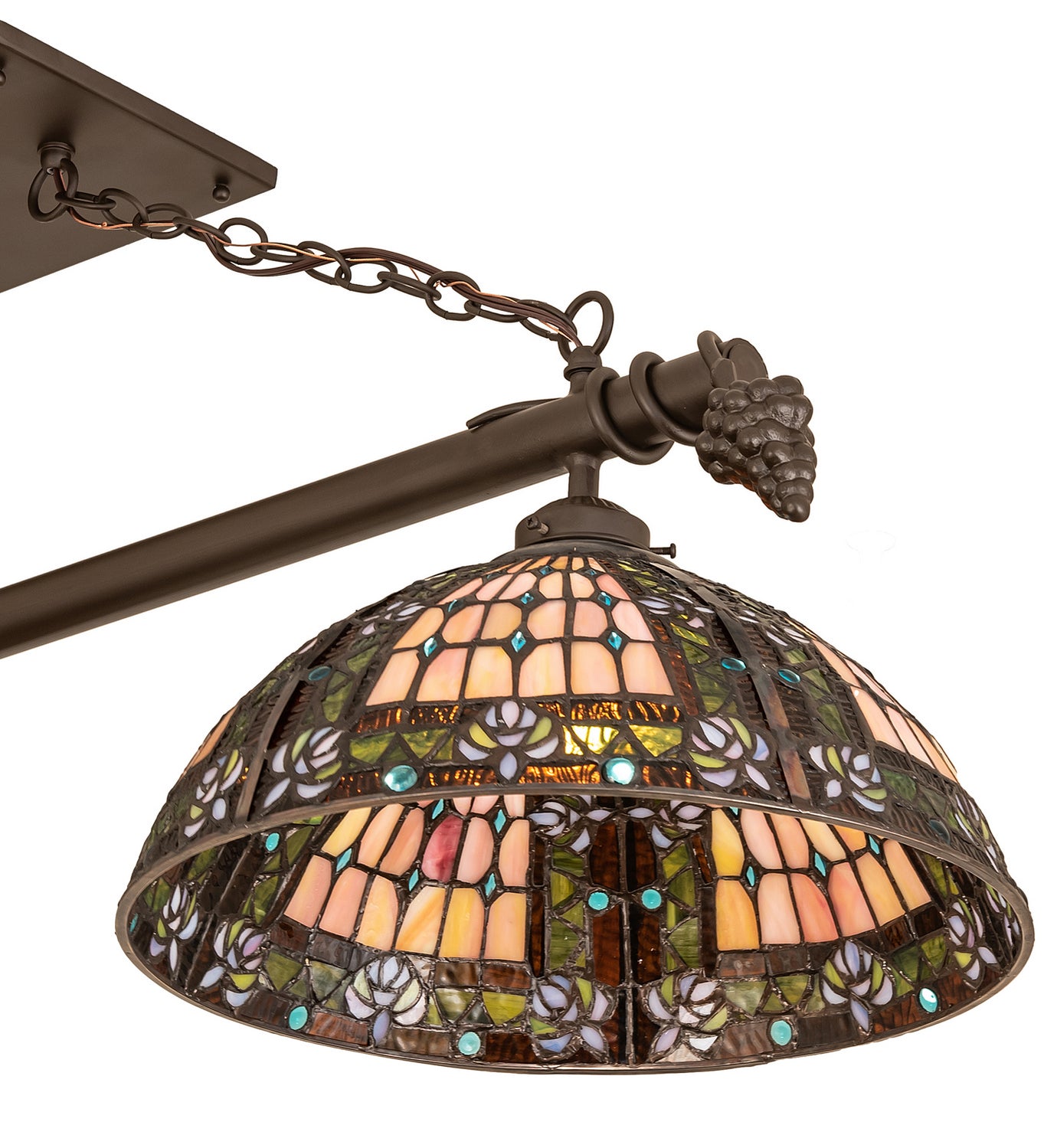 Meyda Tiffany - 248895 - Three Light Pendant - Fleur-De-Lis - Oil Rubbed Bronze