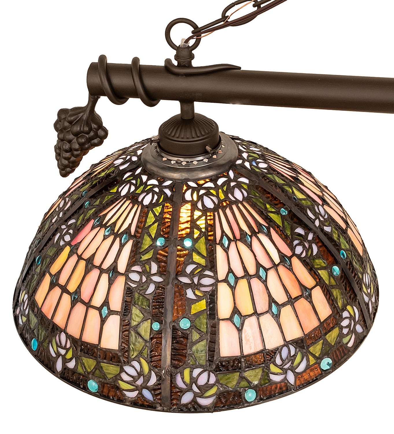 Meyda Tiffany - 248895 - Three Light Pendant - Fleur-De-Lis - Oil Rubbed Bronze