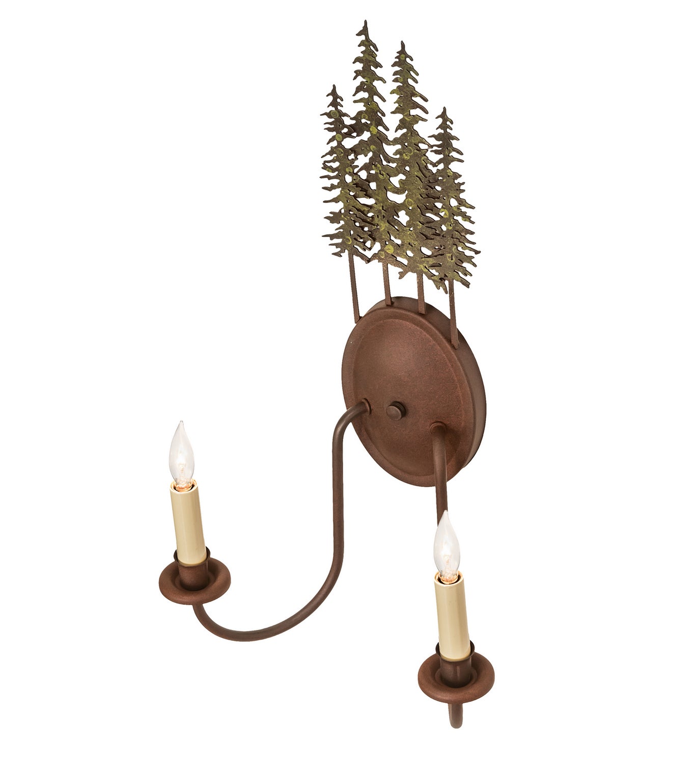 Meyda Tiffany - 249399 - Two Light Wall Sconce - Wrought Iron On Rust & Tarnished Copper