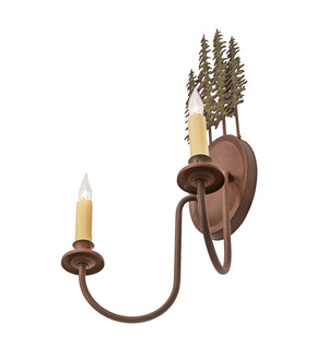 Meyda Tiffany - 249399 - Two Light Wall Sconce - Wrought Iron On Rust & Tarnished Copper