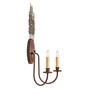 Meyda Tiffany - 249399 - Two Light Wall Sconce - Wrought Iron On Rust & Tarnished Copper