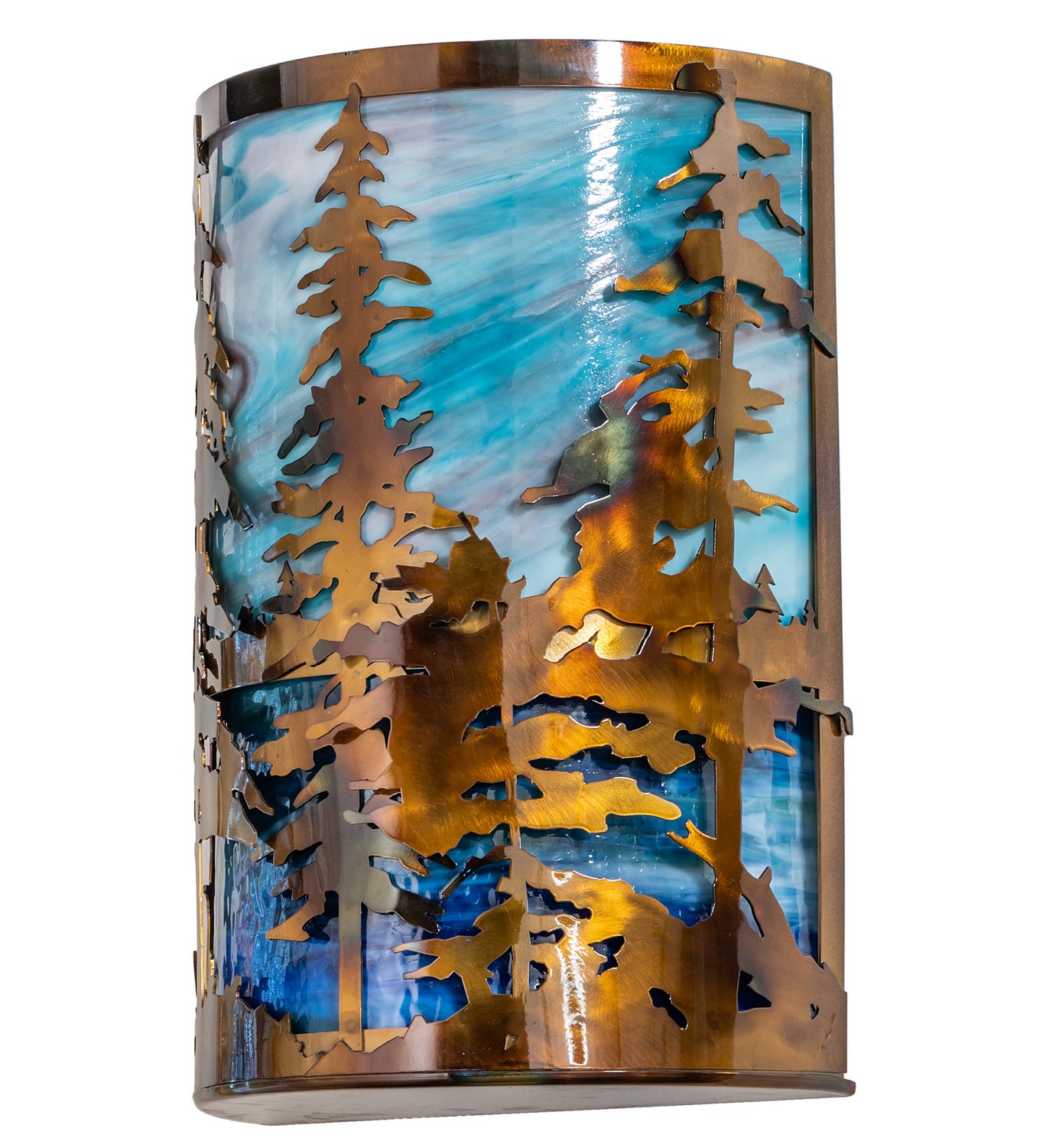 Meyda Tiffany - 250945 - Two Light Wall Sconce - Tall Pines - Light Burnished Transparent Copper