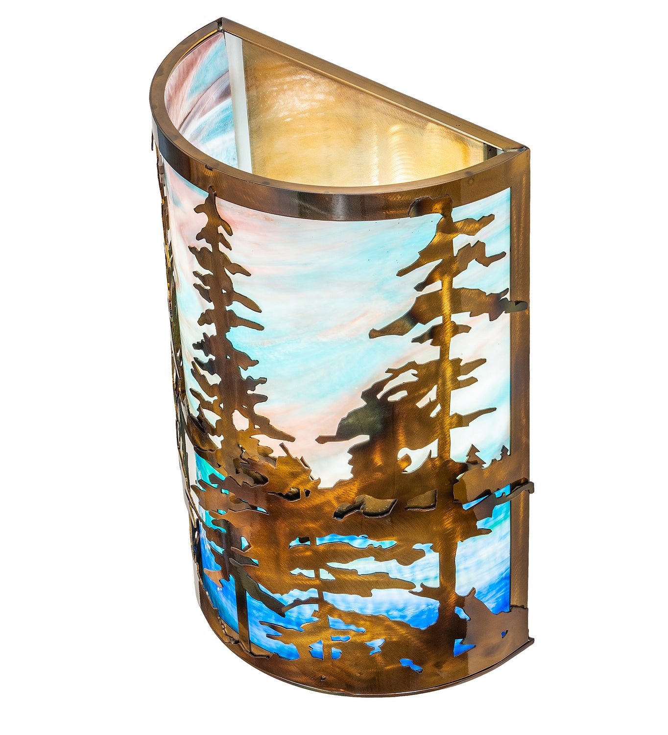 Meyda Tiffany - 250945 - Two Light Wall Sconce - Tall Pines - Light Burnished Transparent Copper