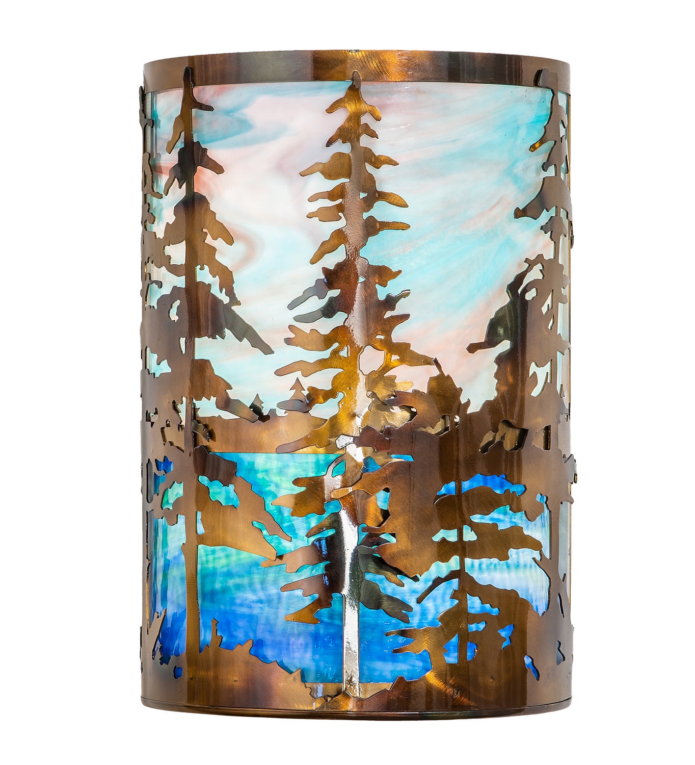 Meyda Tiffany - 250945 - Two Light Wall Sconce - Tall Pines - Light Burnished Transparent Copper