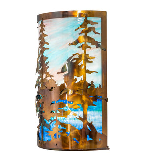 Meyda Tiffany - 250945 - Two Light Wall Sconce - Tall Pines - Light Burnished Transparent Copper