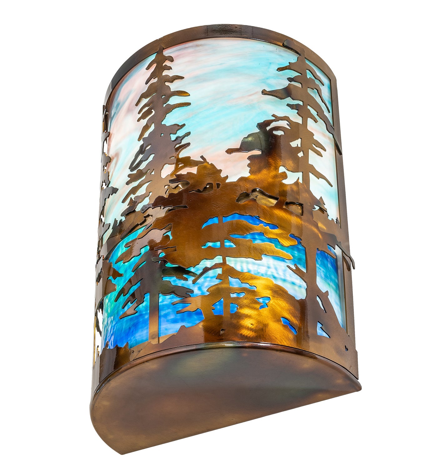 Meyda Tiffany - 250945 - Two Light Wall Sconce - Tall Pines - Light Burnished Transparent Copper