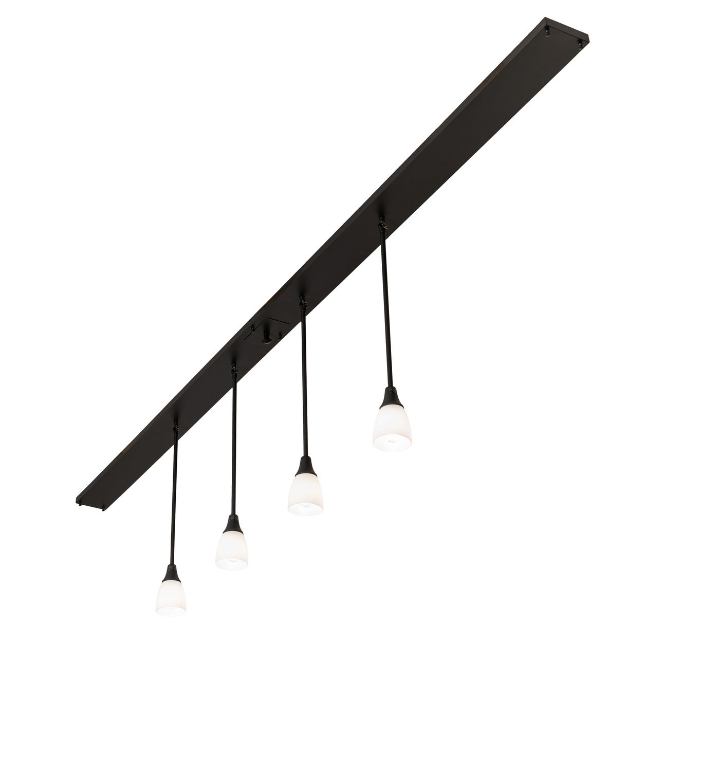 Meyda Tiffany - 251104 - Four Light Island Pendant - Oyster Bay - Solar Black