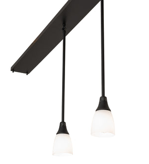 Meyda Tiffany - 251104 - Four Light Island Pendant - Oyster Bay - Solar Black