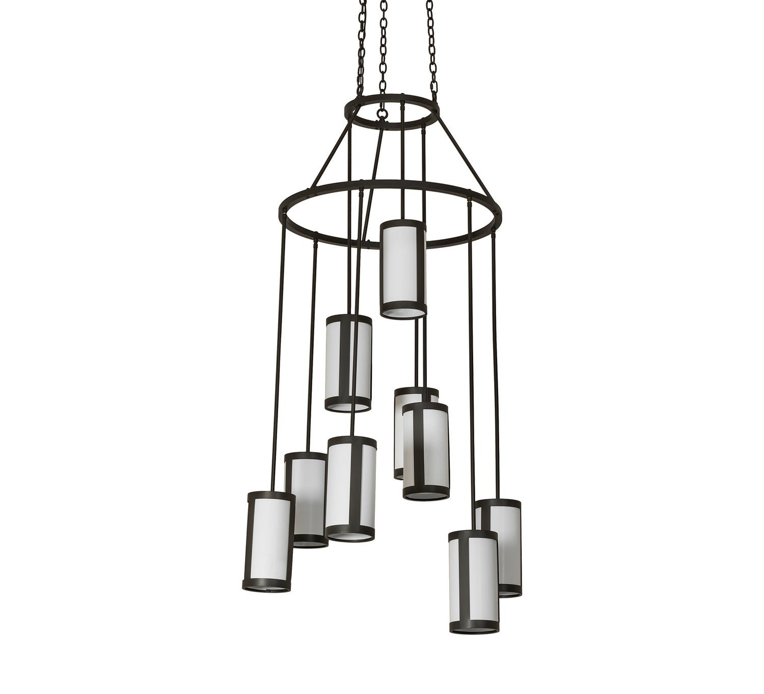 Meyda Tiffany - 251320 - Nine Light Chandelier - Cartier - Wrought Iron