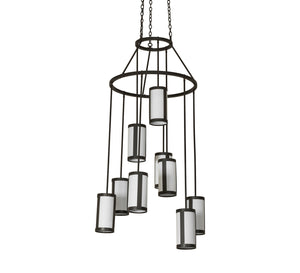 Meyda Tiffany - 251320 - Nine Light Chandelier - Cartier - Wrought Iron