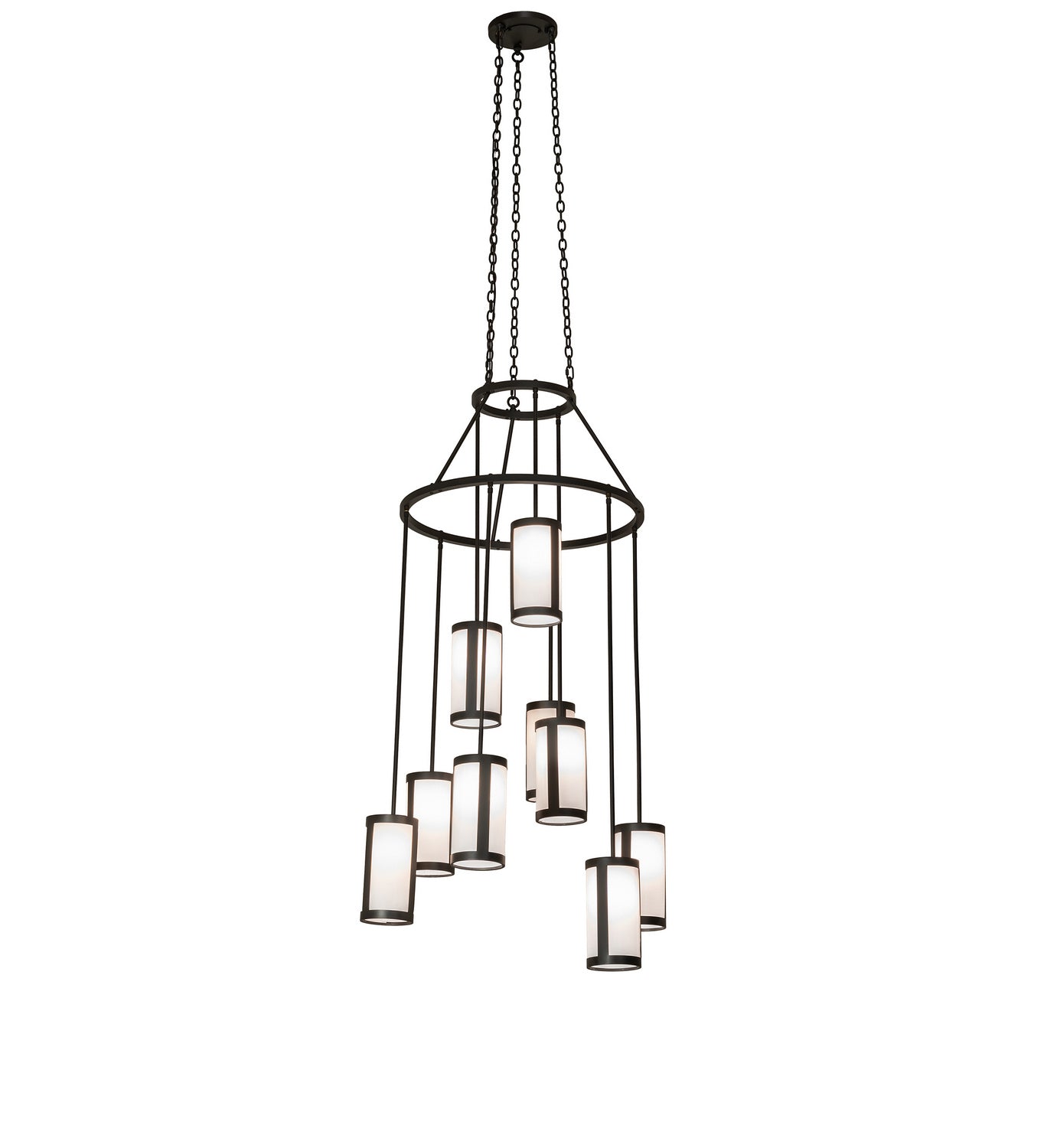 Meyda Tiffany - 251320 - Nine Light Chandelier - Cartier - Wrought Iron