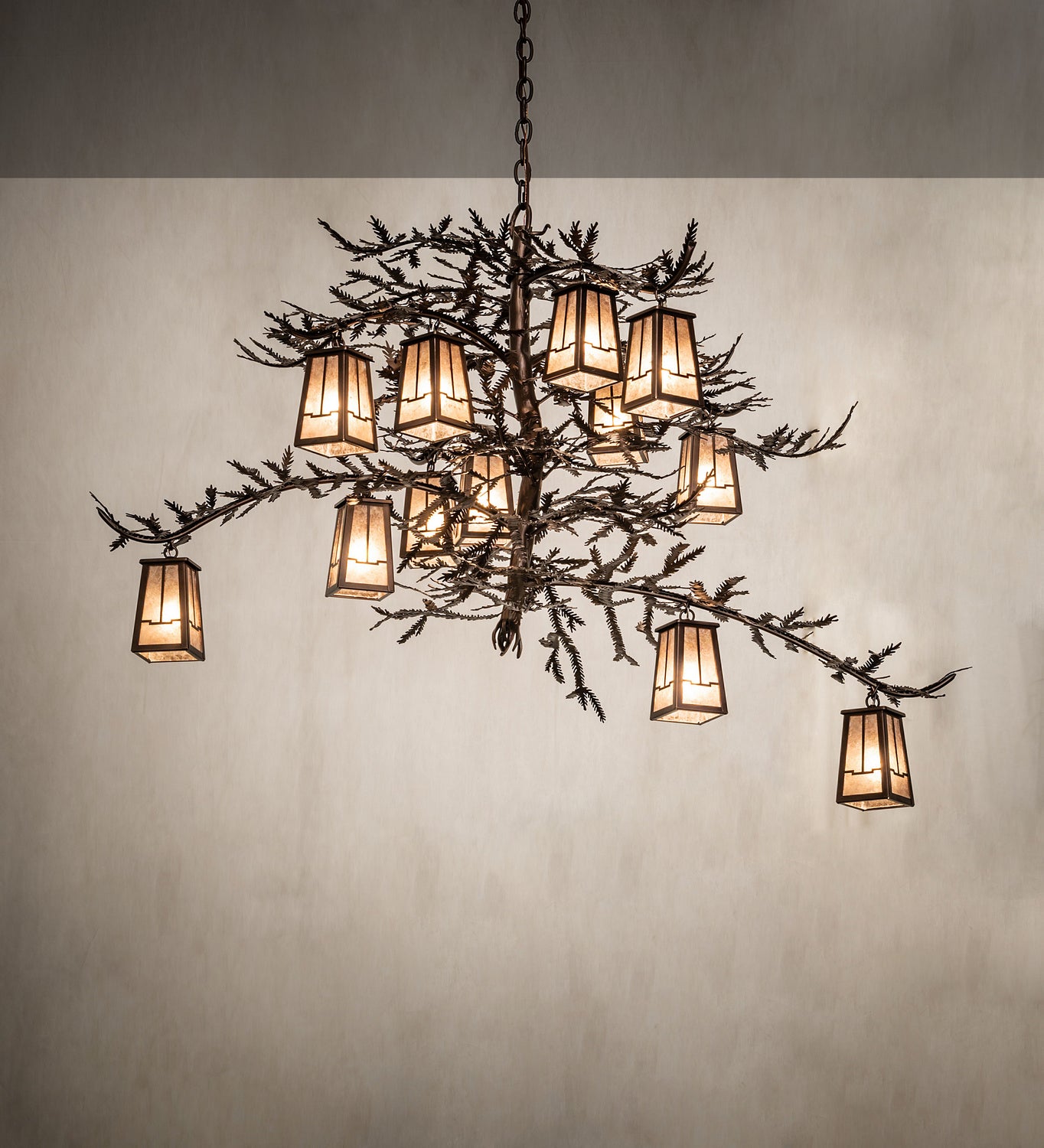 Meyda Tiffany - 251446 - 12 Light Chandelier - Pine Branch - Mahogany Bronze